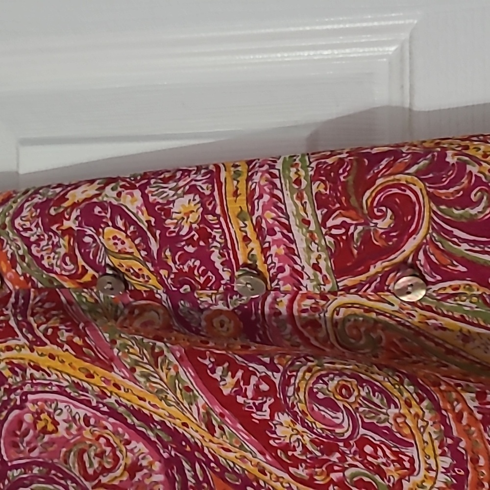 JH Collectibles Paisley Midi Skirt - Red and Pink - Picture 3 of 7